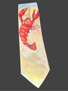Hand-Painted Lobster Novelty Tie